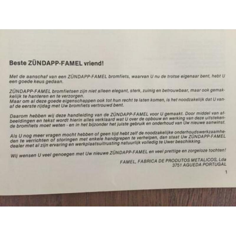 Zundapp Famel KS Super bediening en onderhoud (nl)