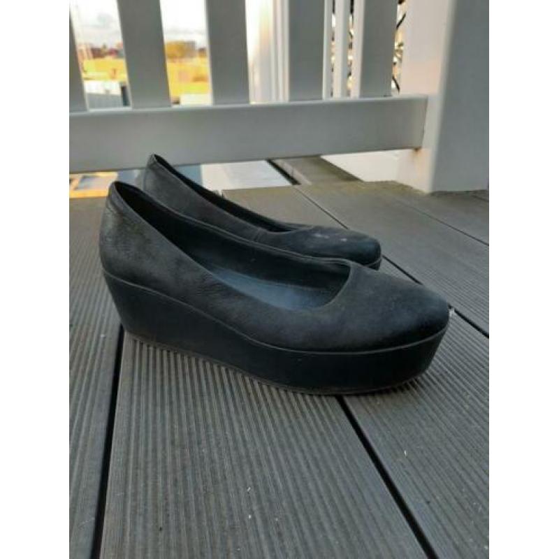 Zwarte leren vagabond plateaus