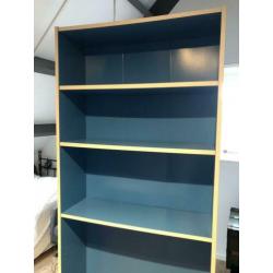 Boekenkast Ikea blauw/wit Billy 202x80