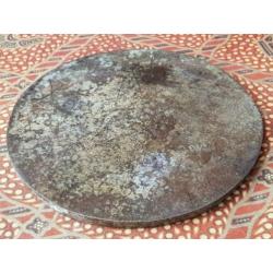 Prachtige antieke Oosterse bronzen Sjamaanspiegel 12 cm.