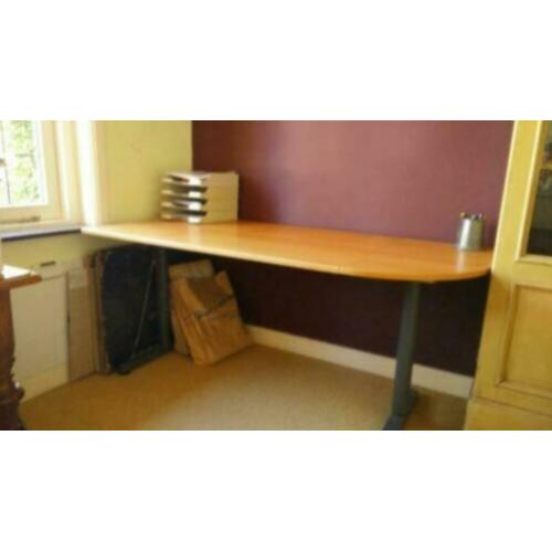 Beuken bureau, buro, verstelbaar