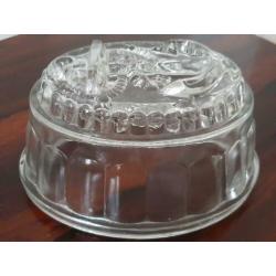 kleine antieke puddingvorm - persglas - anker