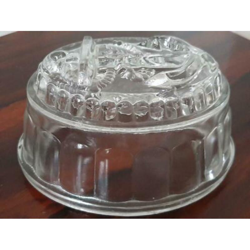 kleine antieke puddingvorm - persglas - anker