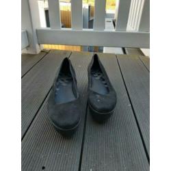 Zwarte leren vagabond plateaus