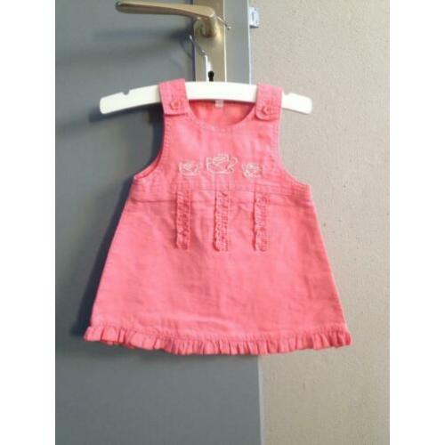 meisjes jurkje rose+rouge basic maat 56