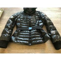 Dames moncler zwarte jas maat 2 s/m