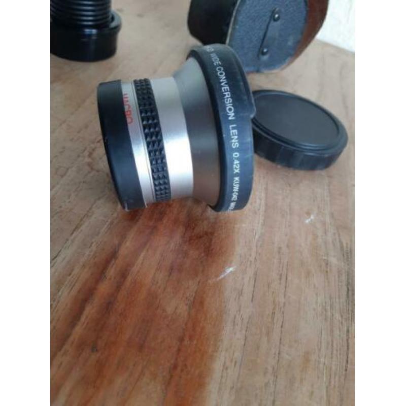 3 lenzen lensbaby vivitar en kenko