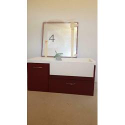 Badkamermeubel, showroommodel met spiegel en kraan