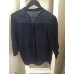 Blouse dames maat S / M - donker blauw