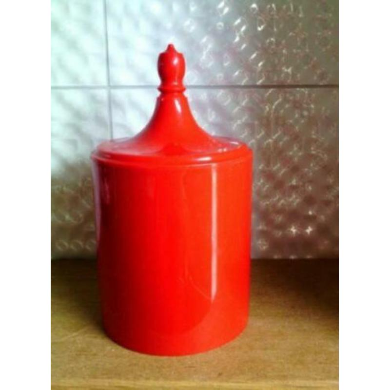 Wattenpotjes oranje en rood Vintage Retro