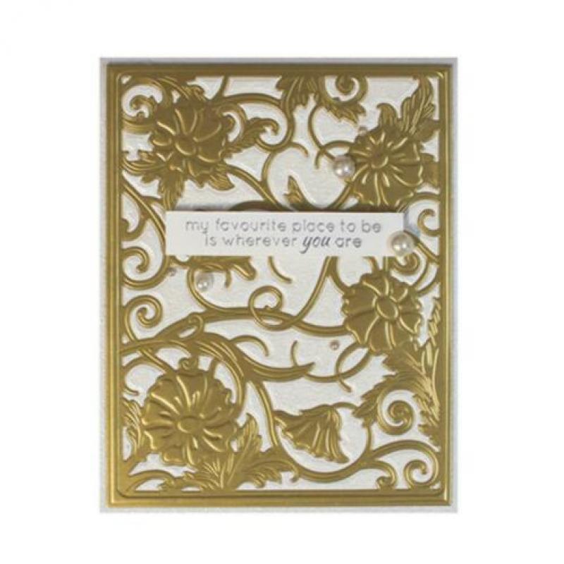 Mooie snijmal Rectangle Poppyflower Frame mal mallen stans