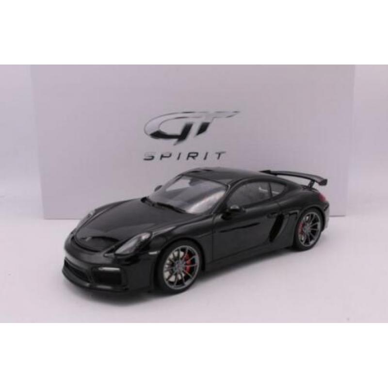 Porsche Cayman GT4 Zwart GT Spirit 1:18 ZM105 Nieuw