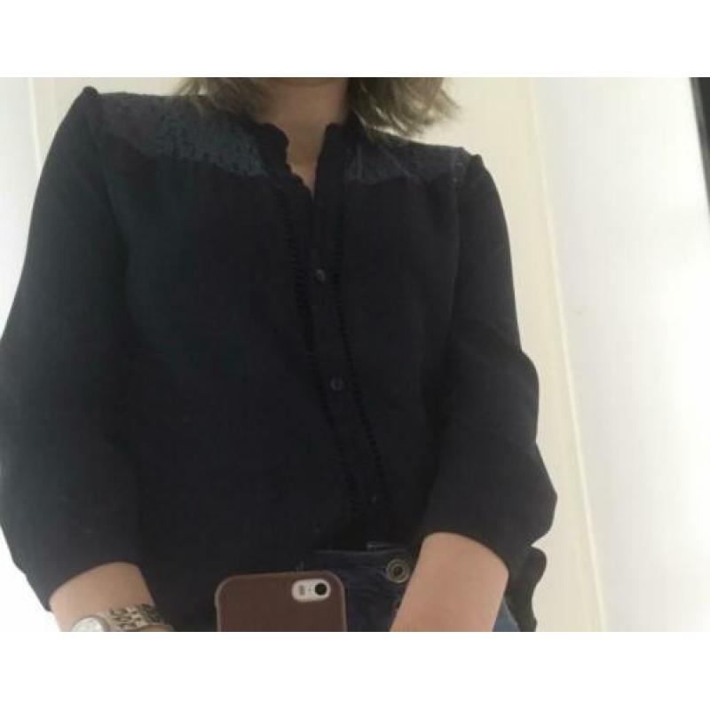 Blouse dames maat S / M - donker blauw
