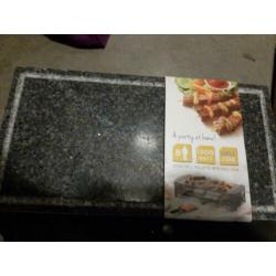 DOMO steengrill raclette en gourmet voor 8p NIEUW
