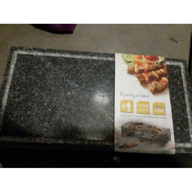 DOMO steengrill raclette en gourmet voor 8p NIEUW