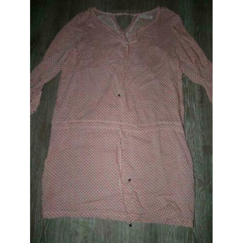 voorjaar lente bruinroze jurk La Petite Etoile maat XL 42 44