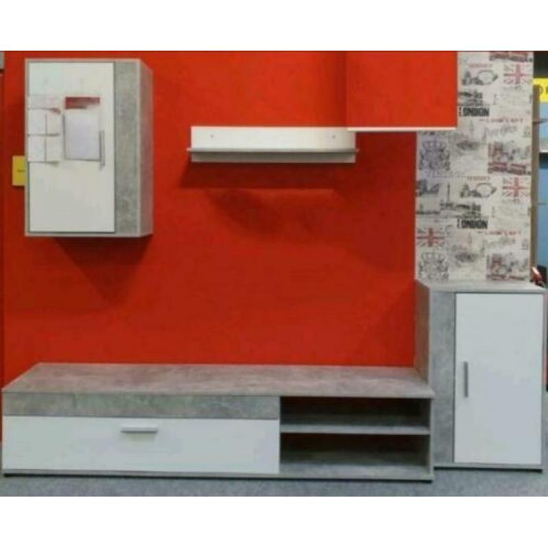 NIEUW!! 4-delige wandmeubel set 230x170x42cm COMPLEET SET