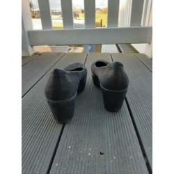Zwarte leren vagabond plateaus