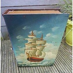 Oude Brocante Schepen Kistje - landelijk boek boot zeevaart