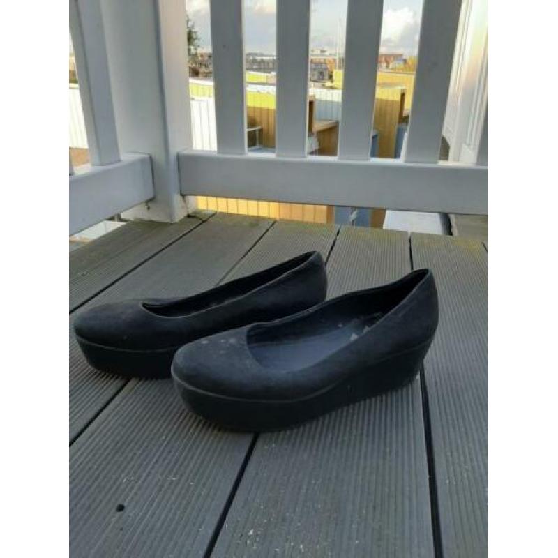 Zwarte leren vagabond plateaus