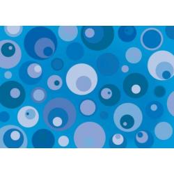 Retro behang Cirkels Roze, Blauw, Muurdeco4kids