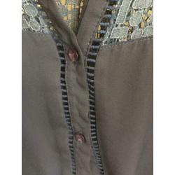 Blouse dames maat S / M - donker blauw