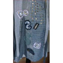 Zeer mooie grijze DESIGUAL jersey jurk maat M