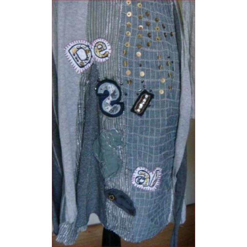 Zeer mooie grijze DESIGUAL jersey jurk maat M