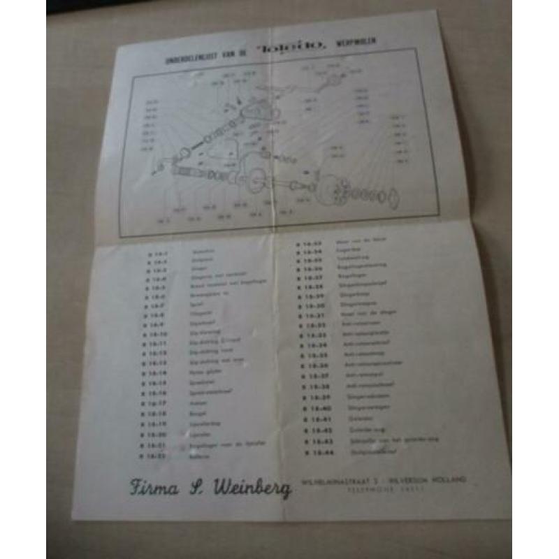 0106) originele reclame toledo zeewerpmolen hilversum