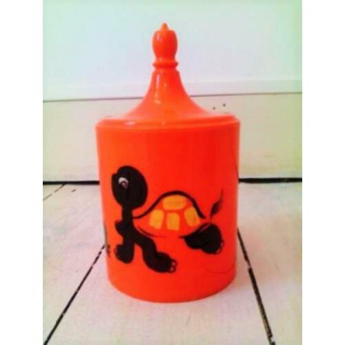 Wattenpotjes oranje en rood Vintage Retro