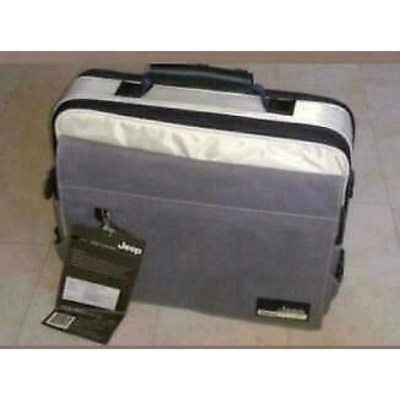 NIEUW Laptoptas JEEP grijs/beige. Tas met veel vakken CADEAU