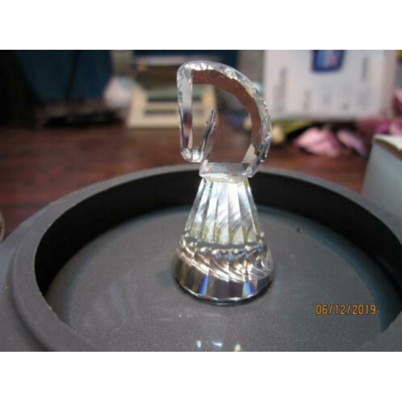 Swarovski schaakstuk Paard zwart & blank incl. doos & cert.