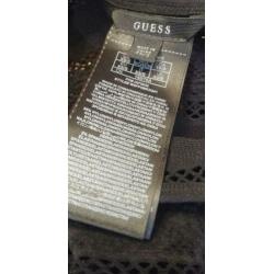 Zwarte stretch top van Guess met opengewerkte stukken (MT S)