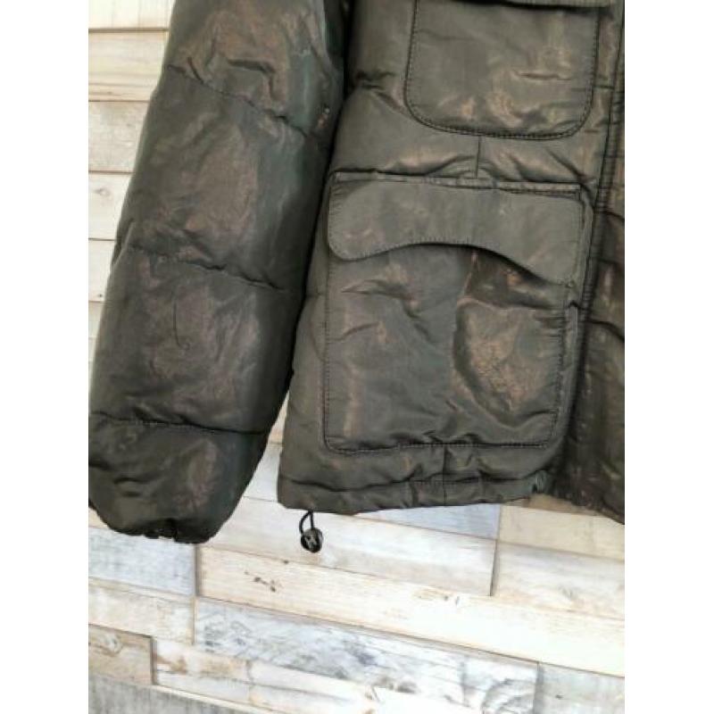 Husky winterjas groen/bruin, maat 36 - NP 189,95 - wyp