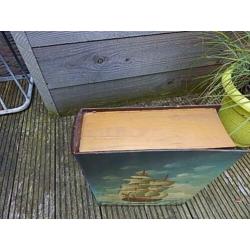 Oude Brocante Schepen Kistje - landelijk boek boot zeevaart