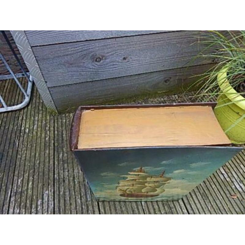 Oude Brocante Schepen Kistje - landelijk boek boot zeevaart