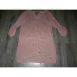 voorjaar lente bruinroze jurk La Petite Etoile maat XL 42 44