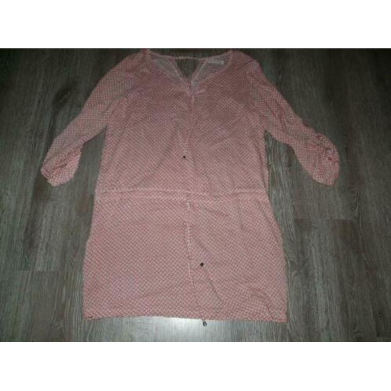 voorjaar lente bruinroze jurk La Petite Etoile maat XL 42 44