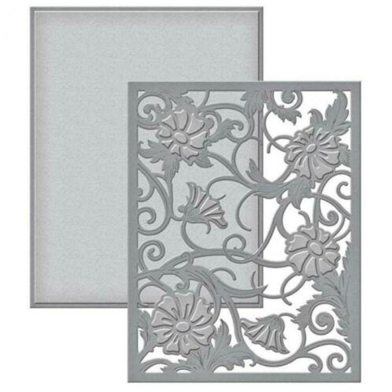 Mooie snijmal Rectangle Poppyflower Frame mal mallen stans