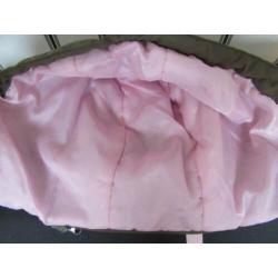 Dames winter jas maat S groen/roze