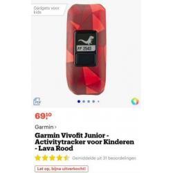 Garmin nieuw Horloge stappenteller kind garmin junior rood