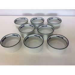 Set van 8 soufflé schaaltjes, Dansk Bistro Maribo