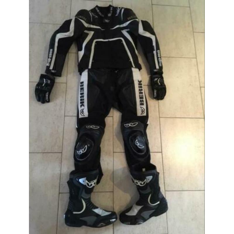 Compleet leren Berik motorpak combi