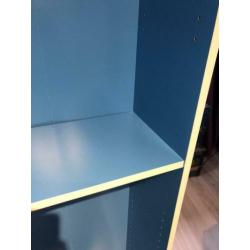 Boekenkast Ikea blauw/wit Billy 202x80