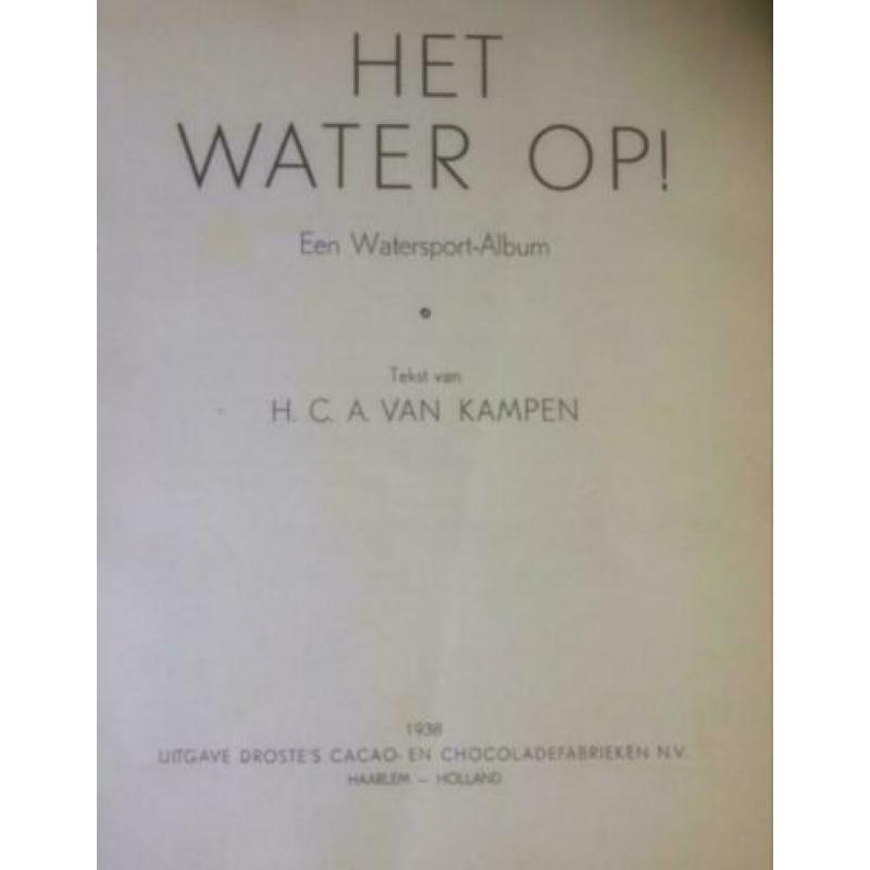 Van Kampen: Het Water op! Droste album 1938 met folder