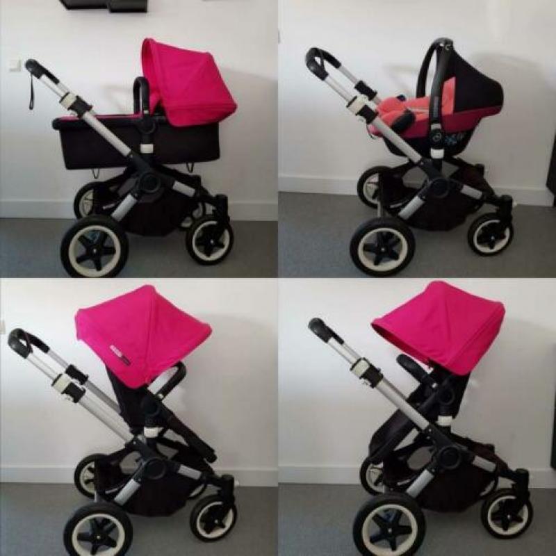 Bugaboo buffalo buggy roze?? + Reiswieg + maxi cosi pebble??