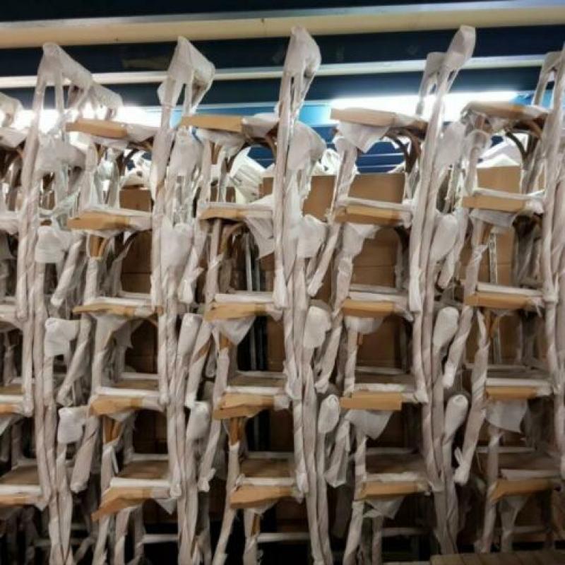 75x Cross back barkrukken, vintage kruk horeca krukken 566
