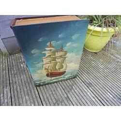 Oude Brocante Schepen Kistje - landelijk boek boot zeevaart