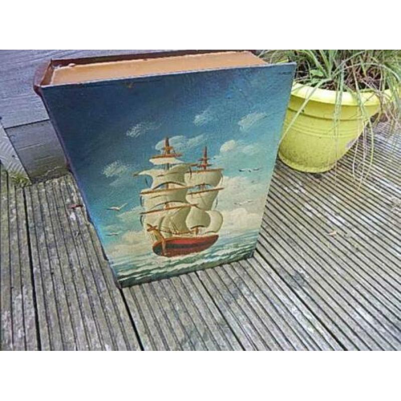 Oude Brocante Schepen Kistje - landelijk boek boot zeevaart