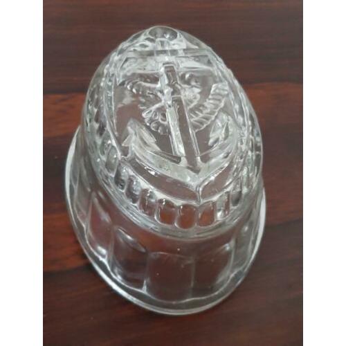 kleine antieke puddingvorm - persglas - anker